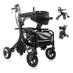 Caoqing-dbc-12 Sinceborn 3 In 1 Intelligent Electric Wheelchair And Lightweight Rollator Walker With Seat