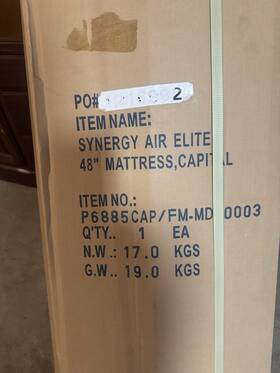 14054 Synergy Air Elite Hill Rom Bariatric Mattress Nib With Pump 1000lb Capacity