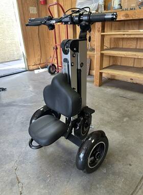 Es31 Topmate Foldable Electric 3-wheeled Scooter Black/silver Adult