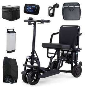 C36vc90bp Tripaide Aviation Certified Foldable Mobility Scooter 300 W Motor Solid Tires 10 Ah