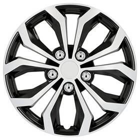 75568 Unitec Wheel Trims Set Of 4 Black/silver 15 Inches 38cm/15 Inch Daytona