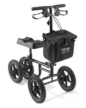 Hfk-9225g-12 Vevor Knee Scooter Aluminum Steerable Walker Folding Recovery 350lb