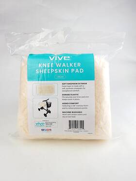 Csh1006 Vive Knee Walker Scooter Plush Faux Sheepskin Cover W Memory Foam Adult Cream