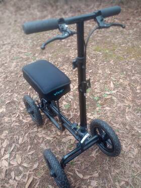 Mob1019blk Vive Health All Terrain Mobility Knee Walker Scooter Broken Leg Crutch Roller