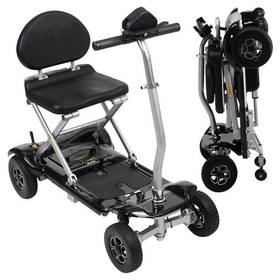 Mob1058 Vive Health Folding Mobility Scooter 4 Wheels Folds Automatically With Remote 220 Lb Cap