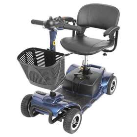 Mob1027blu Vive 4 Wheel Electric Powered Heavy Duty Compact Wheelchair Device - Silver