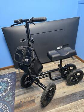 Unw1171103352i Vive Health All Terrain Knee Scooter - Adjustable Hand Brake Easy To Use