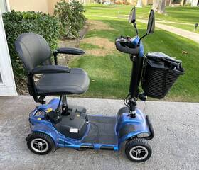 W3431r Vocic Mobility Scooter 4-wheel Powered Royal Blue All-terrain With Cover Usb Port
