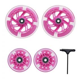 Us90107080910 Vortrack Light Up Scooter Wheels 120mm Front 80mm Rear 85a Pu With 608rs Bearings And Spac