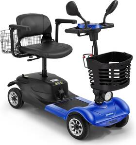 Wheelwavi 445042299211 4 Wheel Compact Mobility Scooter Foldable Electric For Seniors And Adult