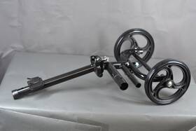 B08gfgdrch Winlove Black Steerable Knee Walker Roller Scooter With Basket Dual Braking Syst