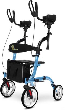 Vtyhj4 Winlove Upright Rollator Walker Blue/black