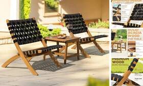 Fb3e1 Yes4all Foldable Reclining Design Heavy Duty 400lbs Capacity Patio Bistro Set 3 Piece