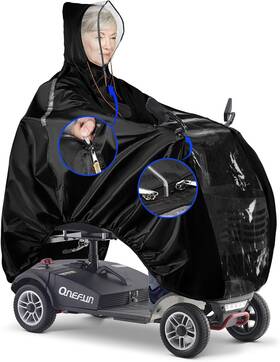 Zhoumade 313041985985 Mobility Scooter Rain Cover 420d Oxford And Eva Fabric Electric Vehicle Cove