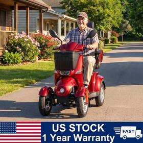 Czm-4l-red Zvg 800w Heavy Duty Seniors Mobility Scooters 500lbs 60v/20a 31 Miles 15 Mph