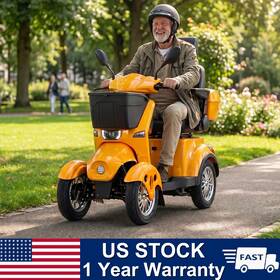 Czm-4l-yellow Zvg 800w All Terrain Electric Mobility Scooters For Seniors 500lbs 60v/20a 31 Miles