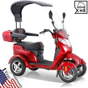 Lth-4l-red Zvgreen 1000w Heavy Duty Mobility Scooter With Roof 4 Wheels 40 Miles 15 Mph For Seniors