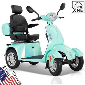 Afd2d-4l-green Zvgreen Mobility Scooter 800w Heavy Duty 4 Wheel 31 Miles Fit Senior 500lbs Capacity
