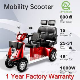 W3322p337918 Zvgreen 1000w Heavy Duty 3 Seater Electric Mobility Scooter For Senior 600lb 31 Miles