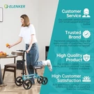Elenker Adjustable Steerable Medical Knee Walker 10" Wheels YF-9005E Blue. Fixed Price $99.62.
