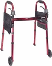 Deluxe Portable Folding Travel Walker With 5" Wheels & Legs Red Drive. Fixed Price $77.97.