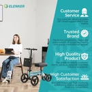 Elenker YF-9005E Steerable Medical Knee Walker 10" Wheels Light Blue/white. Fixed Price $97.60.