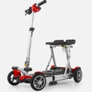 Ev Rider Gypsy 4 Wheel Folding Light Weight Power Electric Scooter, Red. Fixed Price $1895.00.