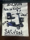 Sacvon Mobility Scooter 4-WHEELED Red And Blue Colors. Fixed Price $350.00.