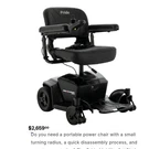 2025 Pride Mobility Go Med Power Wheelchair -brand New!. Fixed Price $1300.00.