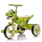 Kids Ride On Tricycle Electric Bike Toys W/ Flash Wheels Basket Music Led, Green. Fixed Price $159.99.