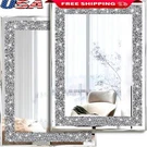 2 Piece Decorative Wall Mirrors Crystal Accent Horizontal Vertical Hanging New. Fixed Price $57.82.