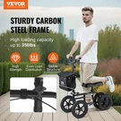 Folding Knee Scooter, Carbon Steel Steerable Walker With Height-adjustable. Fixed Price $224.64.