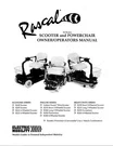 Owner's Manual Rascal - 235, 245, 255, 200, 305, R250, R350 Scooter. Fixed Price $16.95.