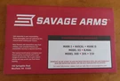 Savage Arms Mark I/ii/rascal/model 93/B.MAG 300 305 310 Owners Manual. Fixed Price $14.99.