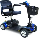 Pride Mobility Go-go Sport 4-WHEEL Electric Battery Travel Scooter Red/blue S74. Fixed Price $1590.00.