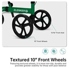 Elenker Best Value Knee Walker 10" Front Wheel Steerable Scooter Crutch - Green. Fixed Price $99.55.