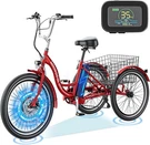 Mophoto 7 Speed Wheels Electric Bike Tricycle Trike 350W & Basket. Fixed Price $669.99.