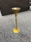 Golden Cupped Candle Holder 1. Fixed Price $8.00.