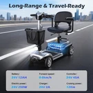 4 Wheels Mobility Scooter For Adults & Seniors, Lightweight Foldable 5 Mph Speed. Fixed Price $551.80.