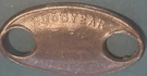 Rare Goodyear Tire & Rubber Metal Oval Convex Rounded Tag Plaque. Fixed Price $50.00.