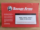 Savage Arms Mark I/ii/rascal/model 93/B.MAG Owners Manual. Fixed Price $5.72.