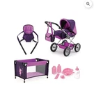 Bayer Design Baby Doll Stroller/pram Combi Set Purple Convertible.... Fixed Price $82.99.