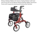 Winlove Rollator Walker For Seniors-folding With Seat, Red. Fixed Price $89.00.