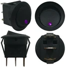 4 Pack Purple Led Illuminated Spst Round Rocker & Toggle Switches 12V 20A - Usa. Fixed Price $17.49.