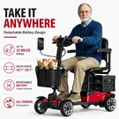 4 Wheel Mobility Scooter For Adults 350W Electric Travel Lbs Red. Fixed Price $398.99.