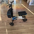 Blessreach Knee Walker Scooter 4 Wheels Adjustable Height Hand Brake Black/blue. Fixed Price $75.00.