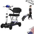 Wheels Foldable Travel Mobility Scooter 120W 24V Battery Powered For Elderly. Fixed Price $1199.00.