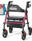 Homland Foldable Rollator Walkers With Seat For Seniors, 8'' Big Wheels, 350 .... Fixed Price $121.68.