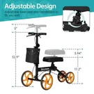 Elenker MT-9253 Upgraded Portable Steerable Knee Scooter To 300 Lbs New. Fixed Price $159.95.