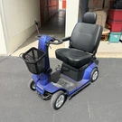 Pride Maxima 4-WHEELED Electric Mobility Scooter Blue With Storage Compartment. Fixed Price $1640.00.